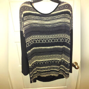 Womens Plus Size Printed Tunic